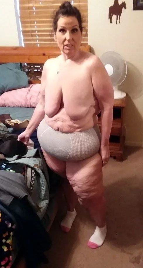 Bbw saggy tits, saggy belly, fat ass, slutty feet wife image 3