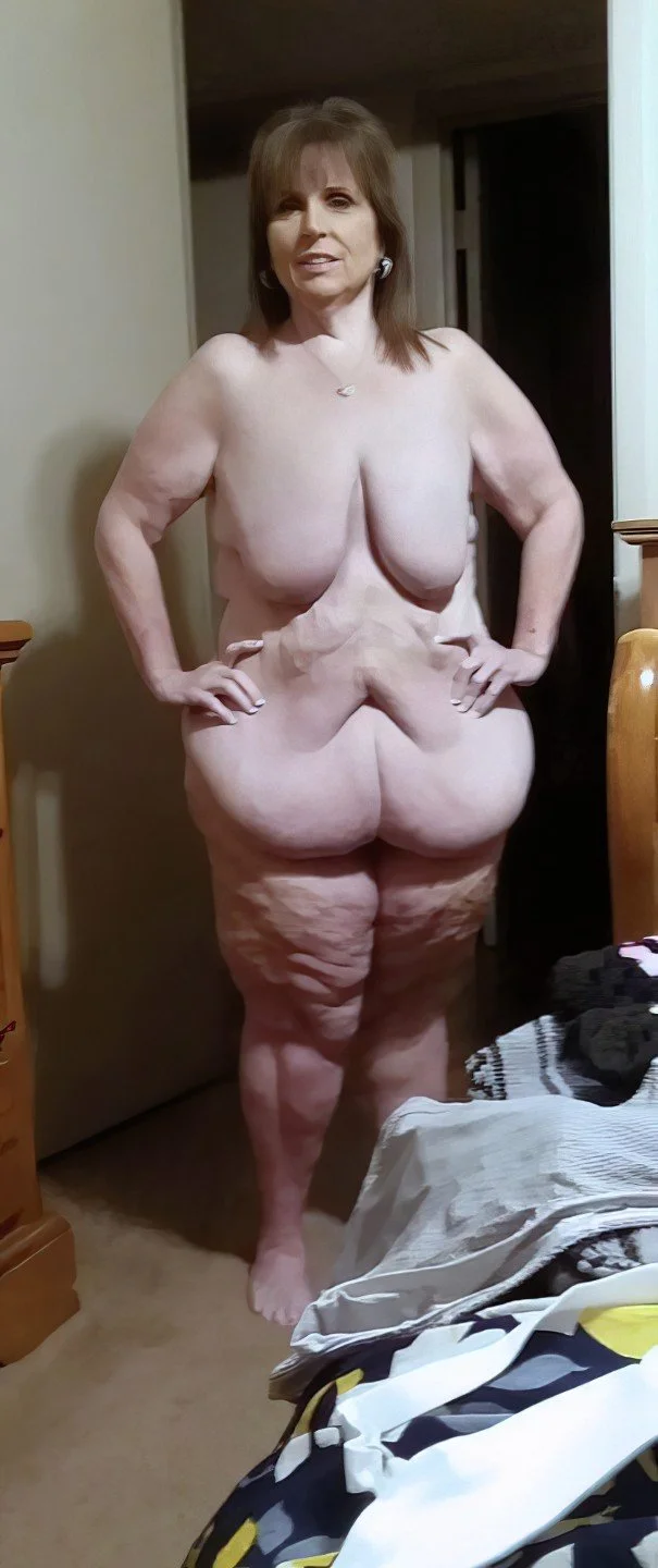 Bbw saggy tits, saggy belly, fat ass, slutty feet wife image 6