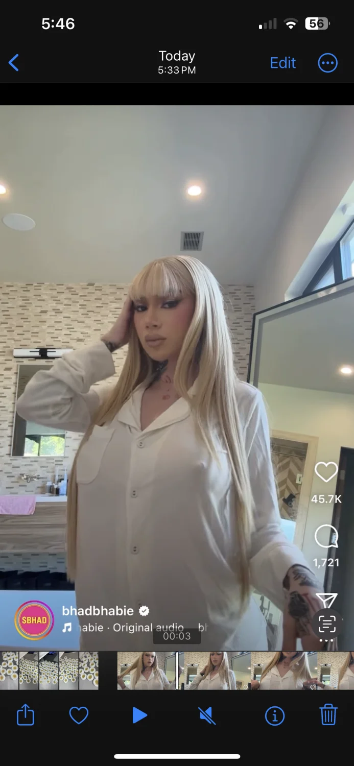 Bhad getting manic hopefully she do something extra crazy and we see this slut go all out on OF image 6
