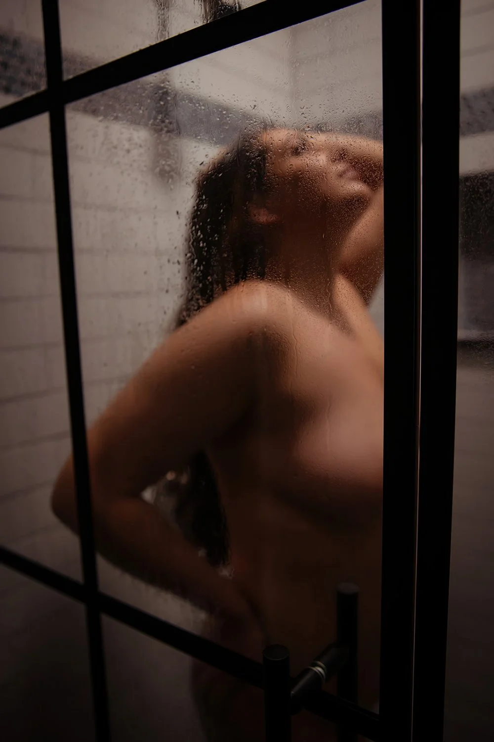 Chubby brunette wife boudoir image 37