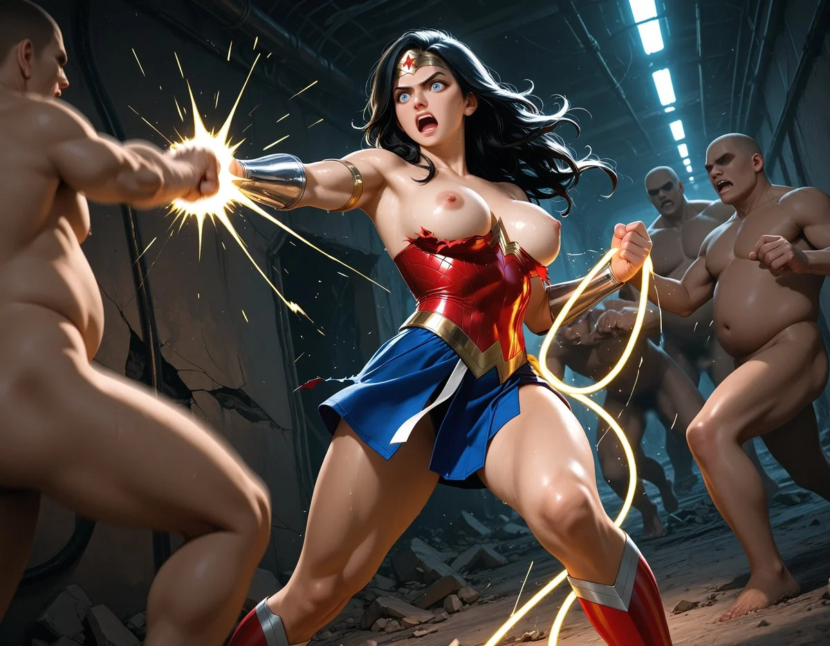 Wonder Woman gets caught & gang-fucked 😍 image 11