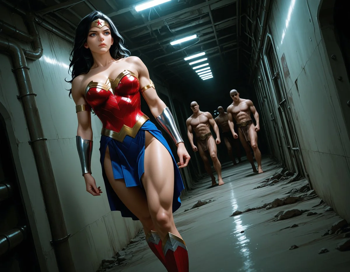 Wonder Woman gets caught & gang-fucked 😍 image 2