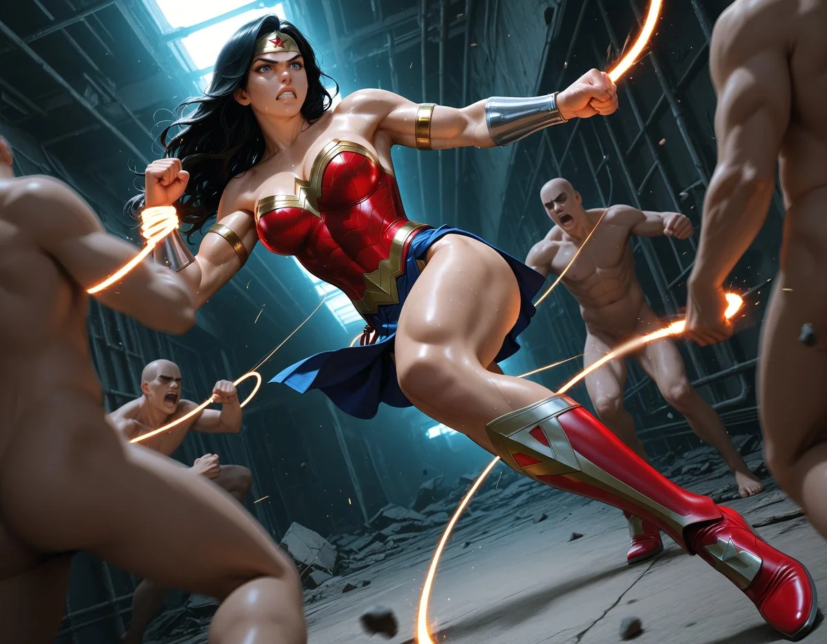 Wonder Woman gets caught & gang-fucked 😍 image 8