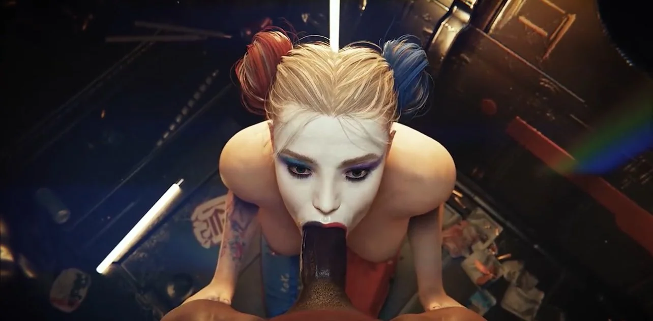Cartoon Harley Quinn blowjob facial main image