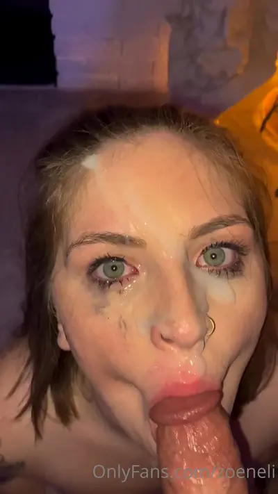 Sloppy head and backshots ends in thick facial for sub slut cover image