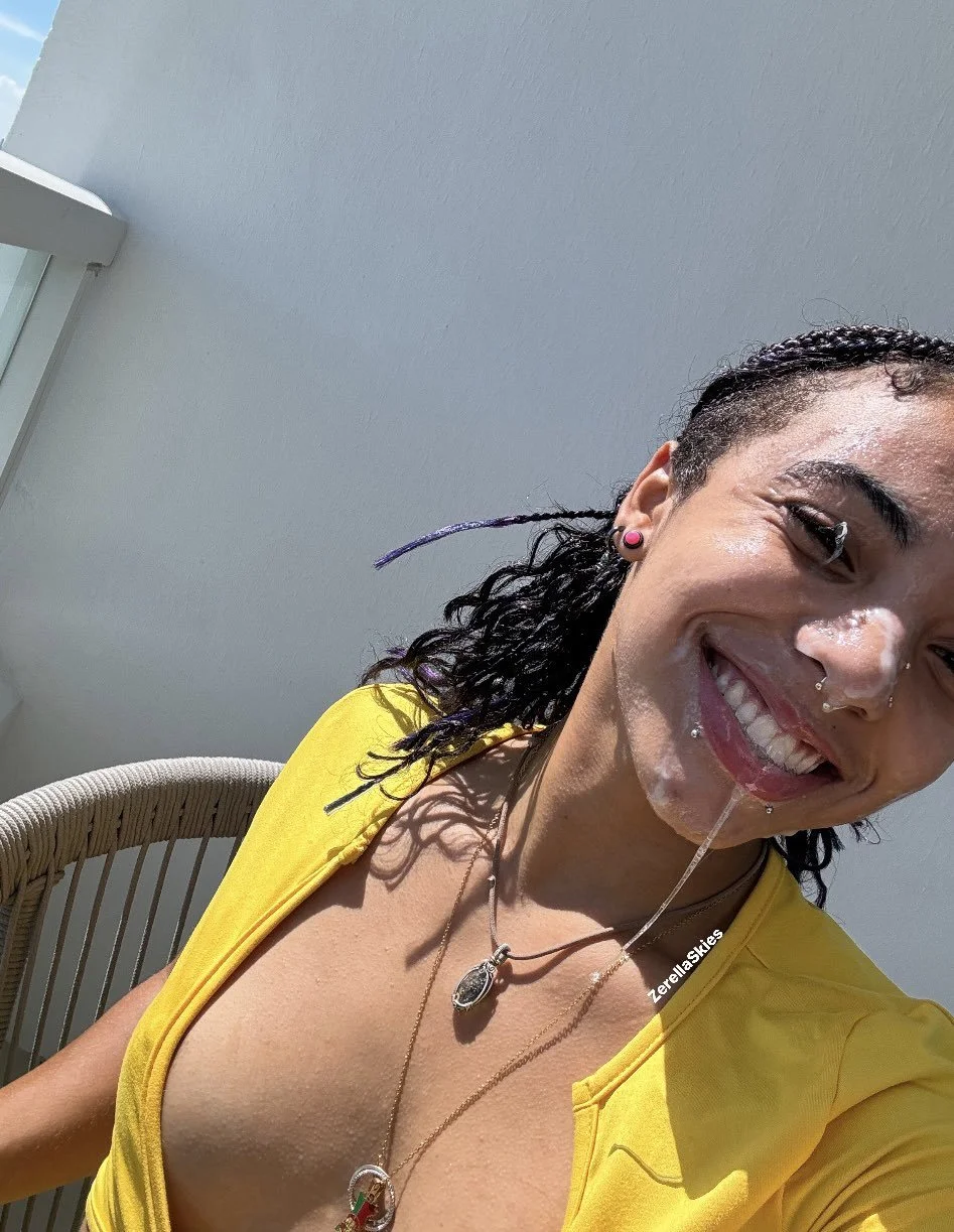 Zerella Skies cum covered image 16
