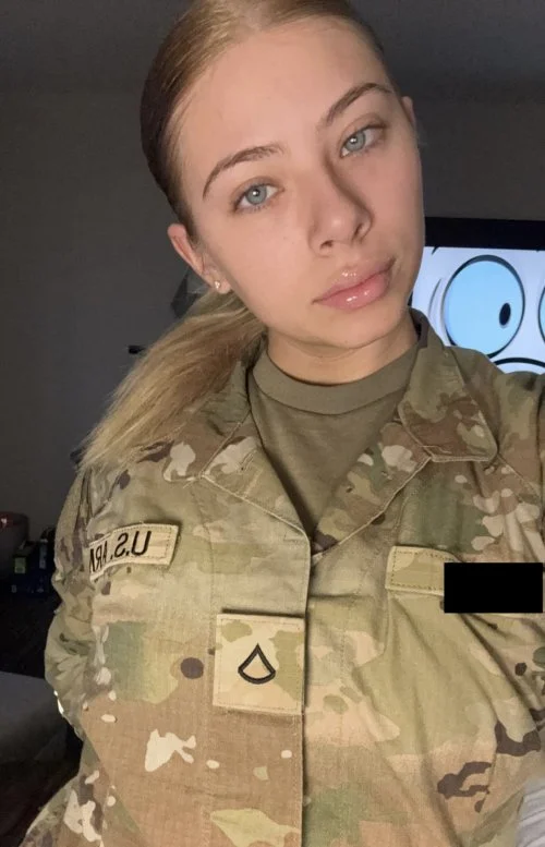 Blonde Army Baddie Loves Cock image 3