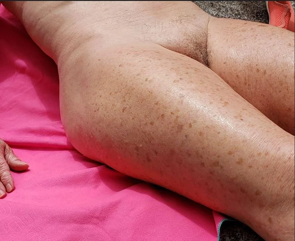 Cheating granny nurse Solange other outdoor pics image 12