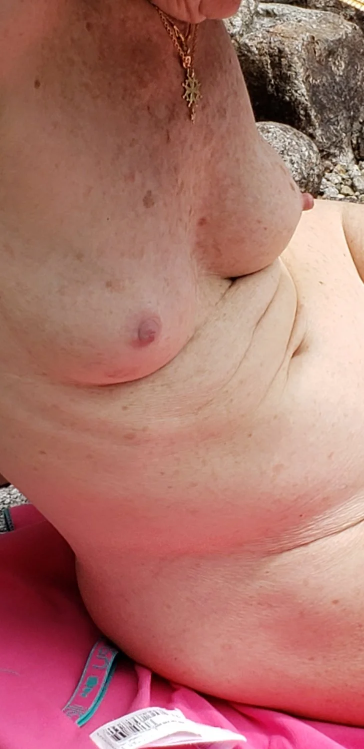 Cheating granny nurse Solange other outdoor pics image 5