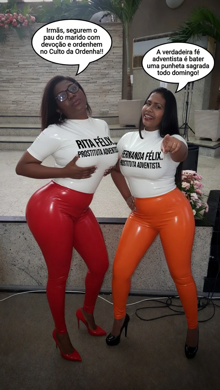 Milf negra e suas duas filhas no culto da ordenha. Parte 1. TABOO - AI - IA - CHURCH image 15