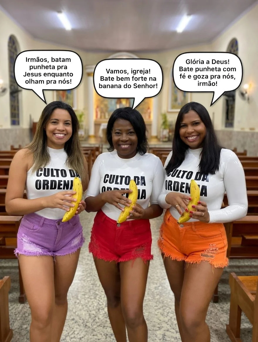 Milf negra e suas duas filhas no culto da ordenha. Parte 1. TABOO - AI - IA - CHURCH image 39