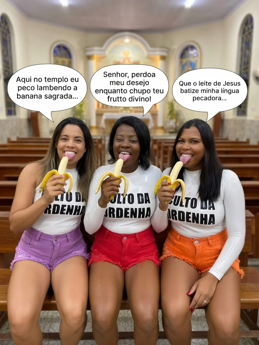 Milf negra e suas duas filhas no culto da ordenha. Parte 1. TABOO - AI - IA - CHURCH image 40
