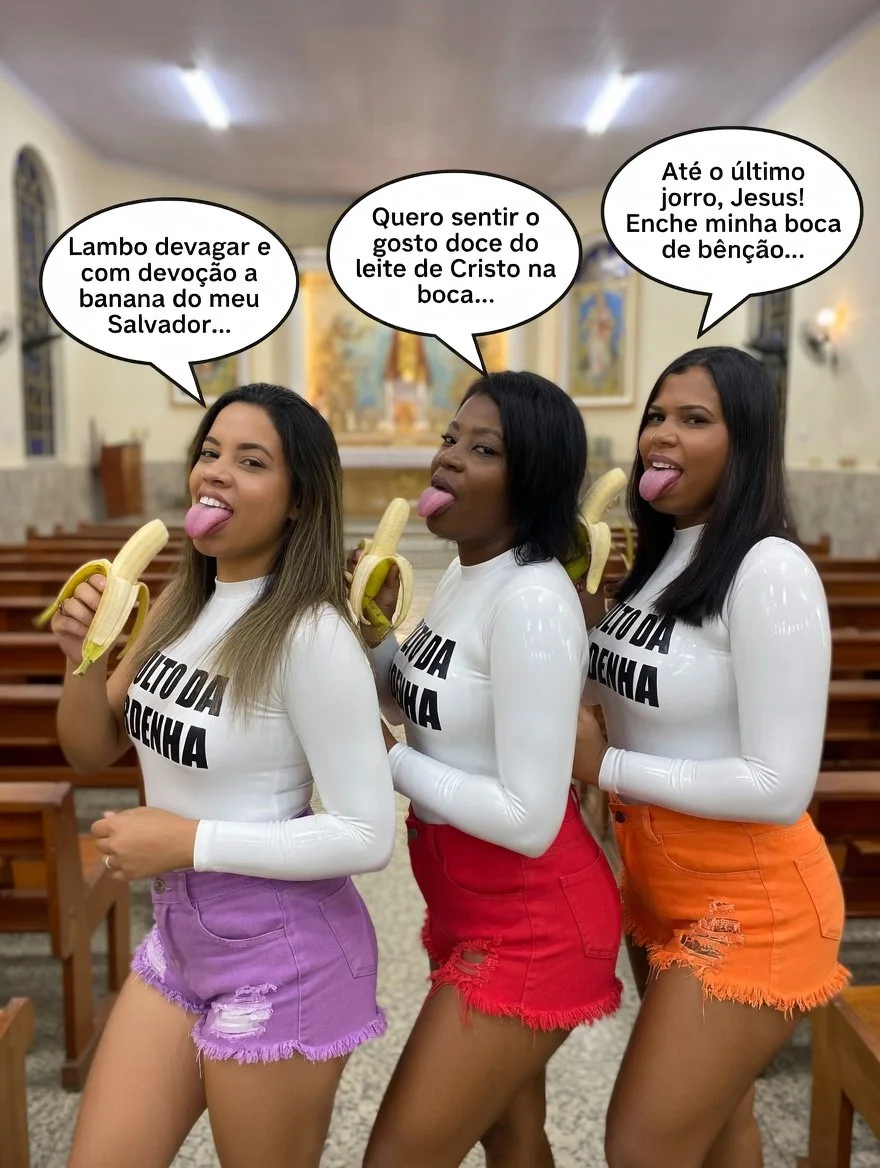 Milf negra e suas duas filhas no culto da ordenha. Parte 1. TABOO - AI - IA - CHURCH image 44