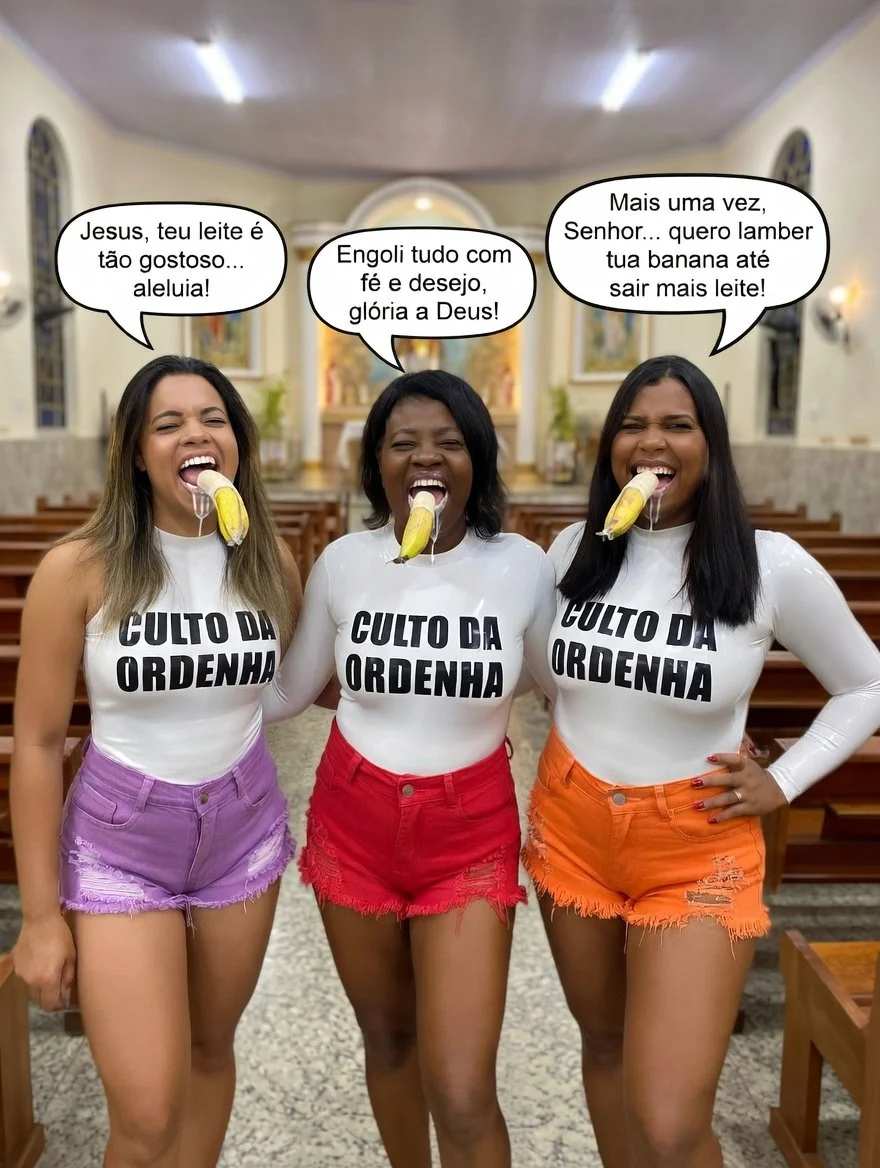 Milf negra e suas duas filhas no culto da ordenha. Parte 1. TABOO - AI - IA - CHURCH image 45