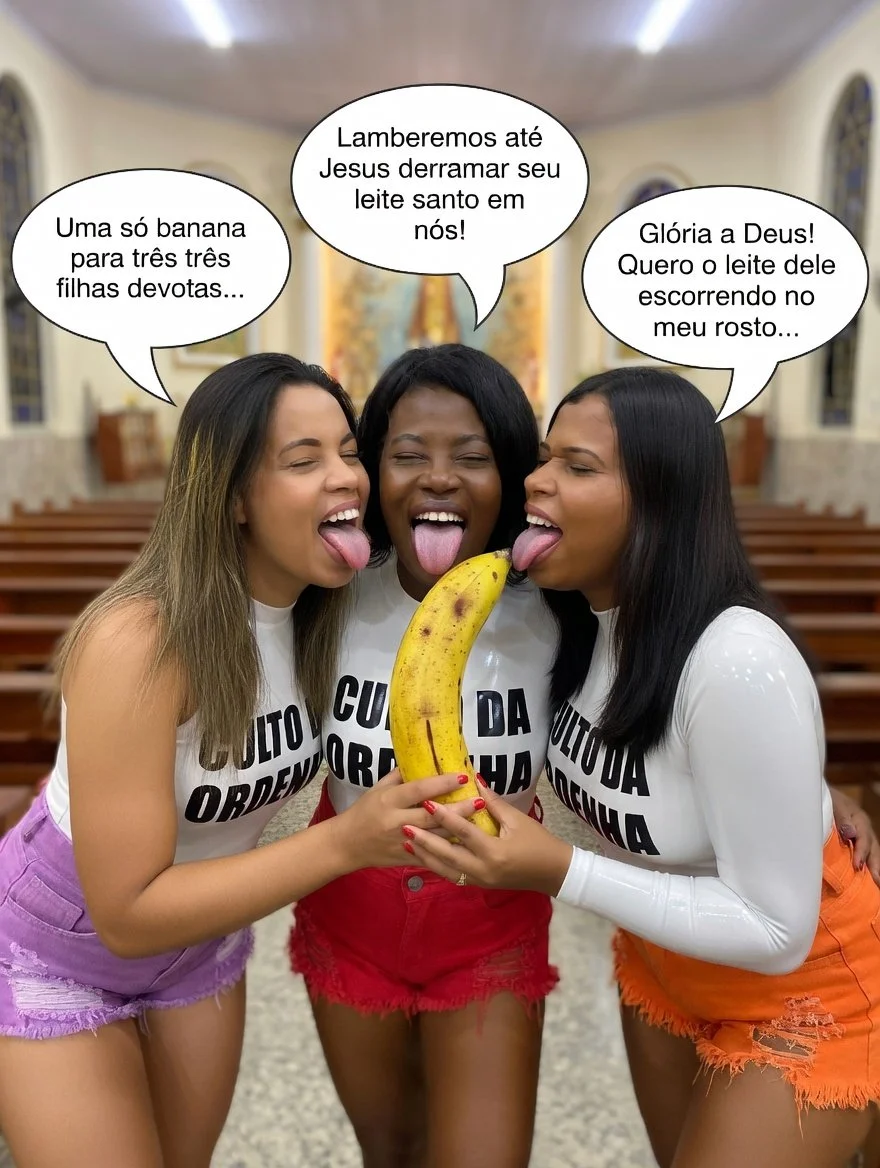 Milf negra e suas duas filhas no culto da ordenha. Parte 1. TABOO - AI - IA - CHURCH image 46