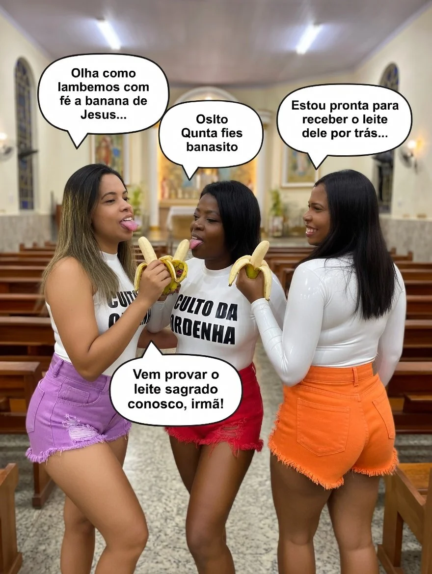 Milf negra e suas duas filhas no culto da ordenha. Parte 1. TABOO - AI - IA - CHURCH image 47