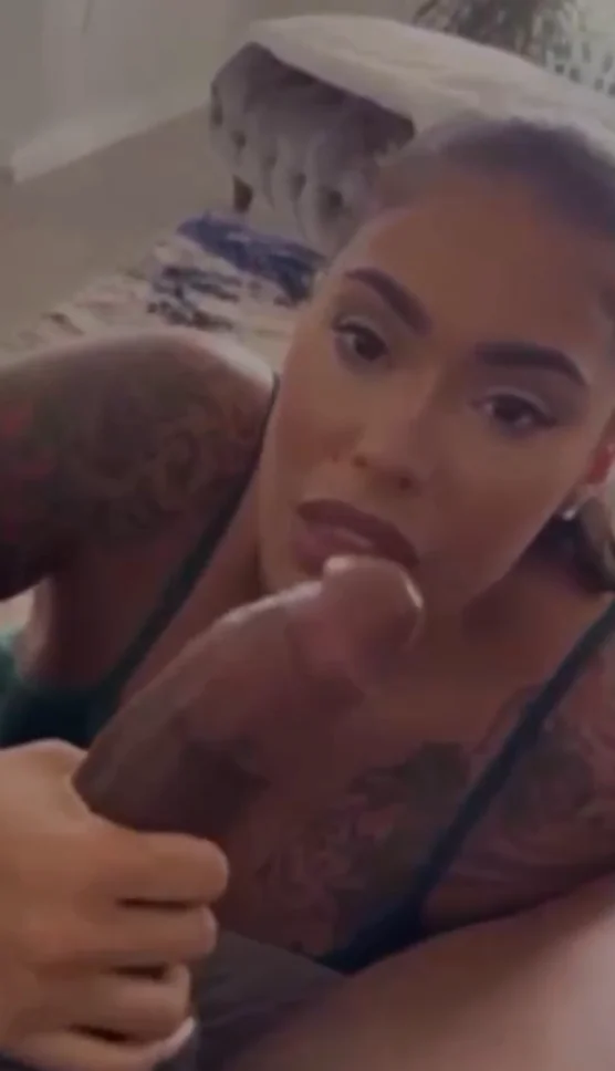 Tattooed latina slut sucks thick bbc main image