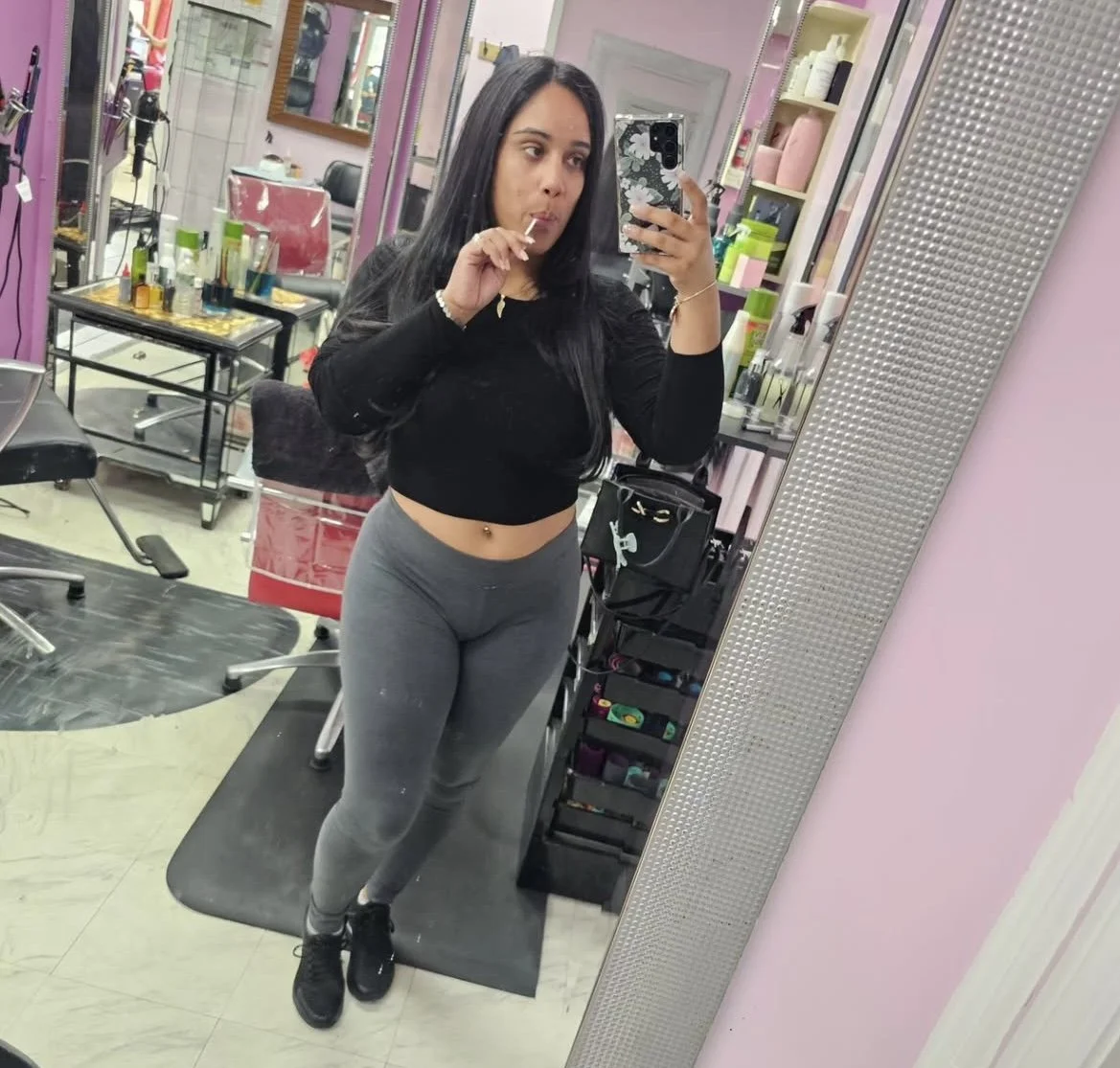 Latina milf with cute feet and big tits and ass image 9
