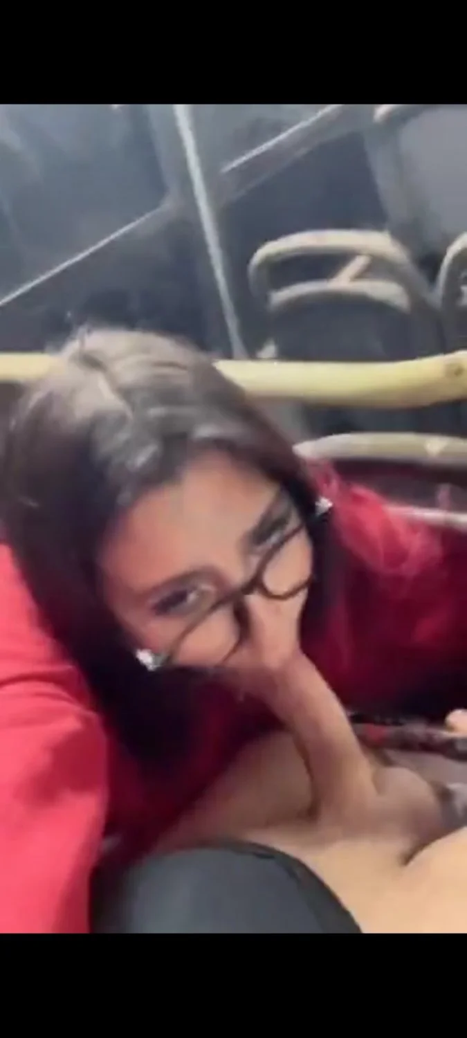 Brazilian exhibitionist couple homemade video fucking inside the public bus image 14