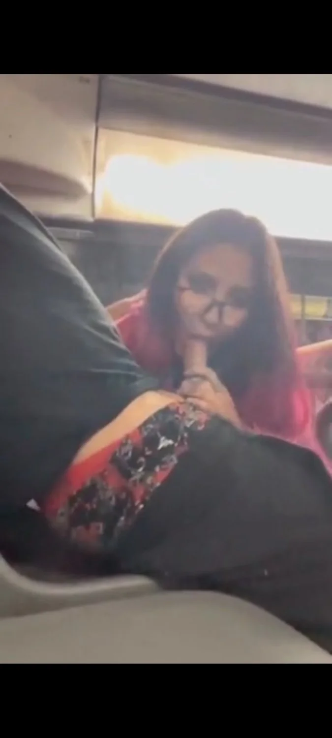 Brazilian exhibitionist couple homemade video fucking inside the public bus image 4