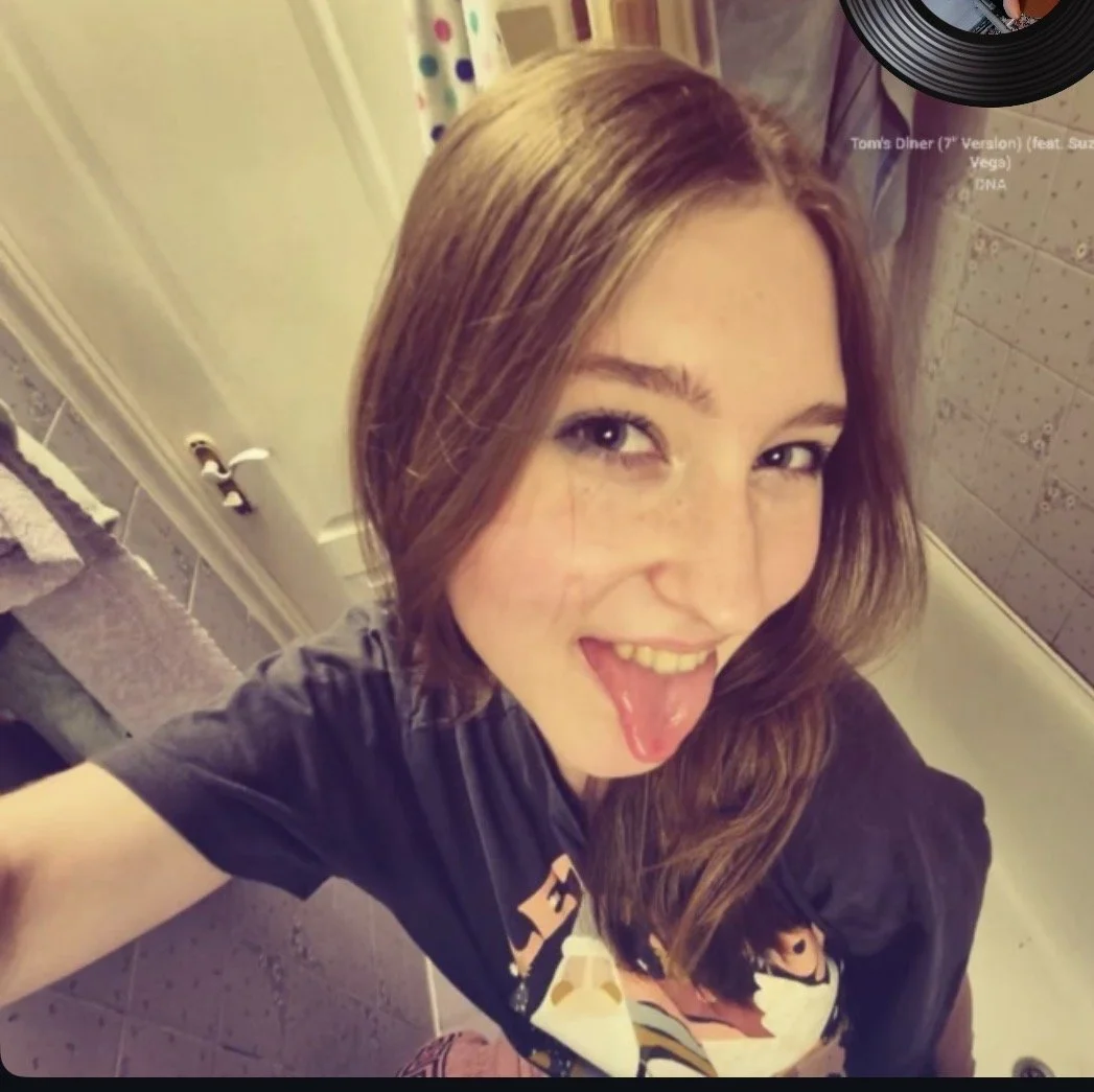 Hot tongue of college slut image 2
