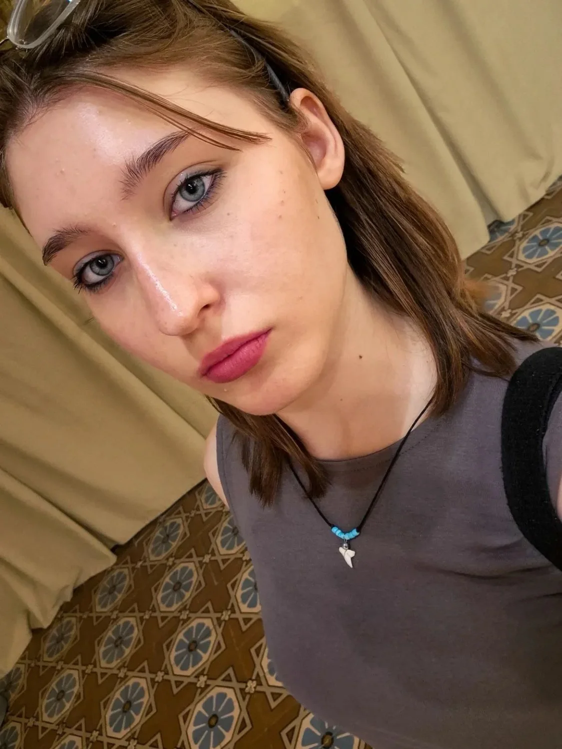 Hot tongue of college slut image 5