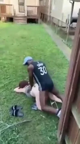 Girl BBC fucked in the garden image 3