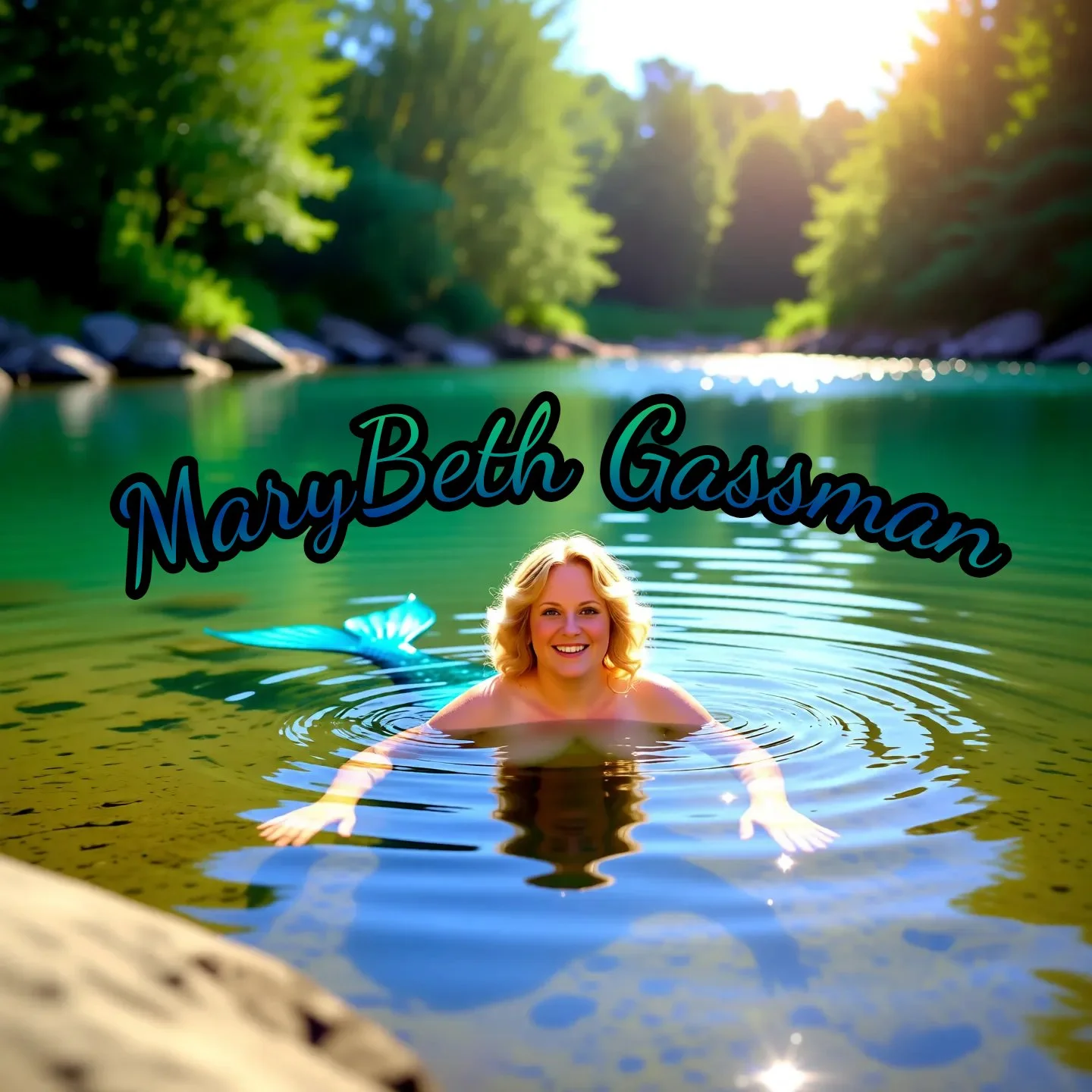 Mermaid MaryBeth Gassman dressed and topless image 4