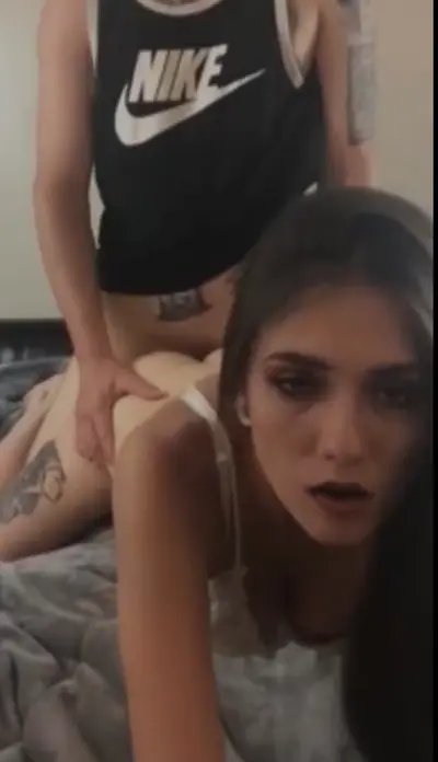 Skinny whore gets creampied by horny guy cover image