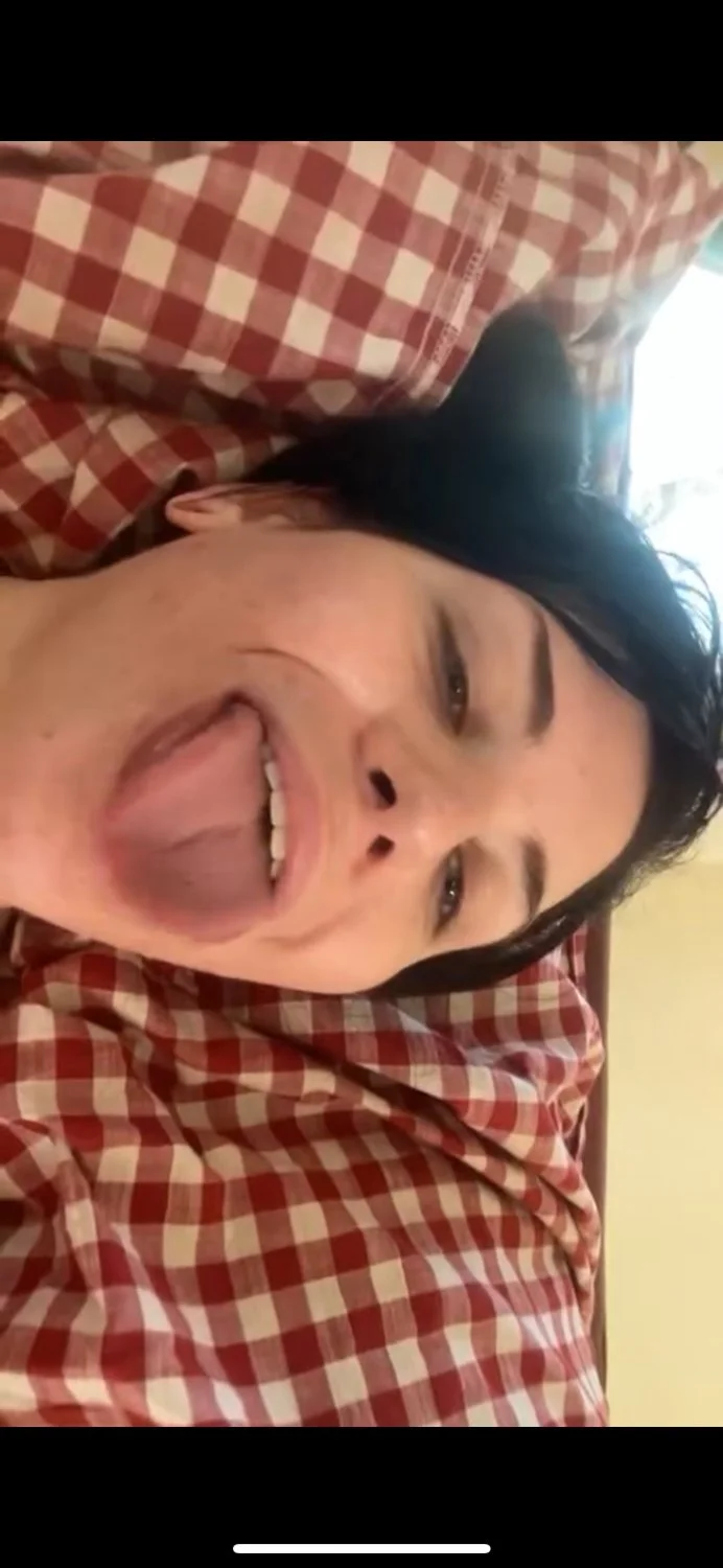 Long tongue sexy white slut image 4