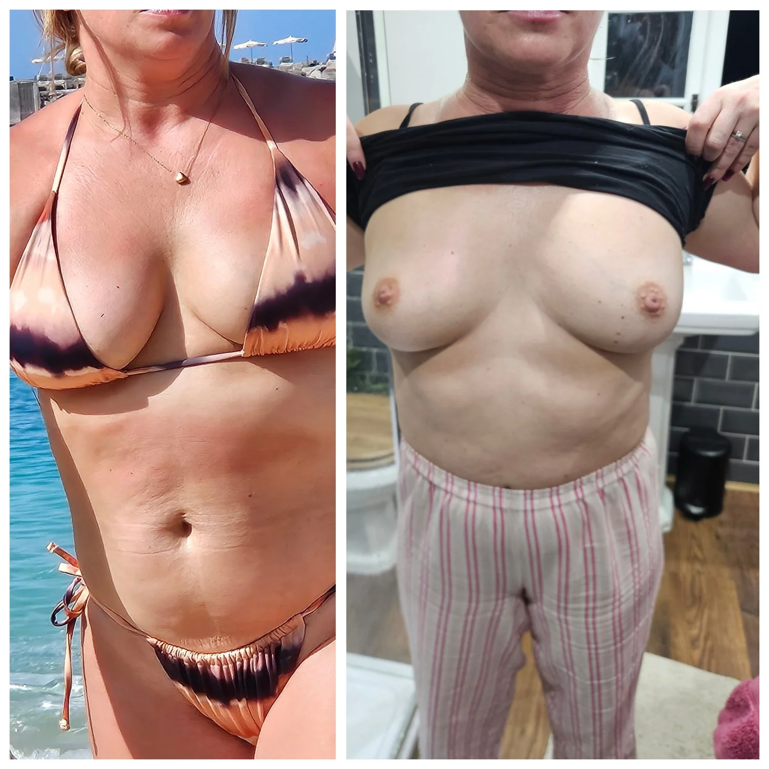 My wife's 36c tits in a bikini image 2