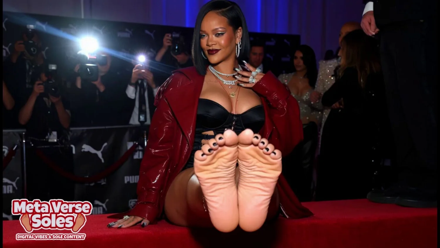 Rihanna red carpet soles (AI) main image