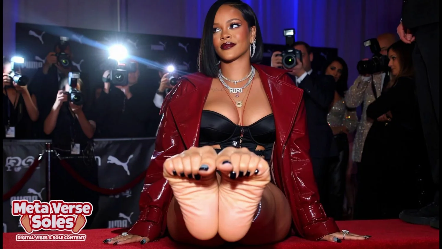 Rihanna red carpet soles (AI) image 3