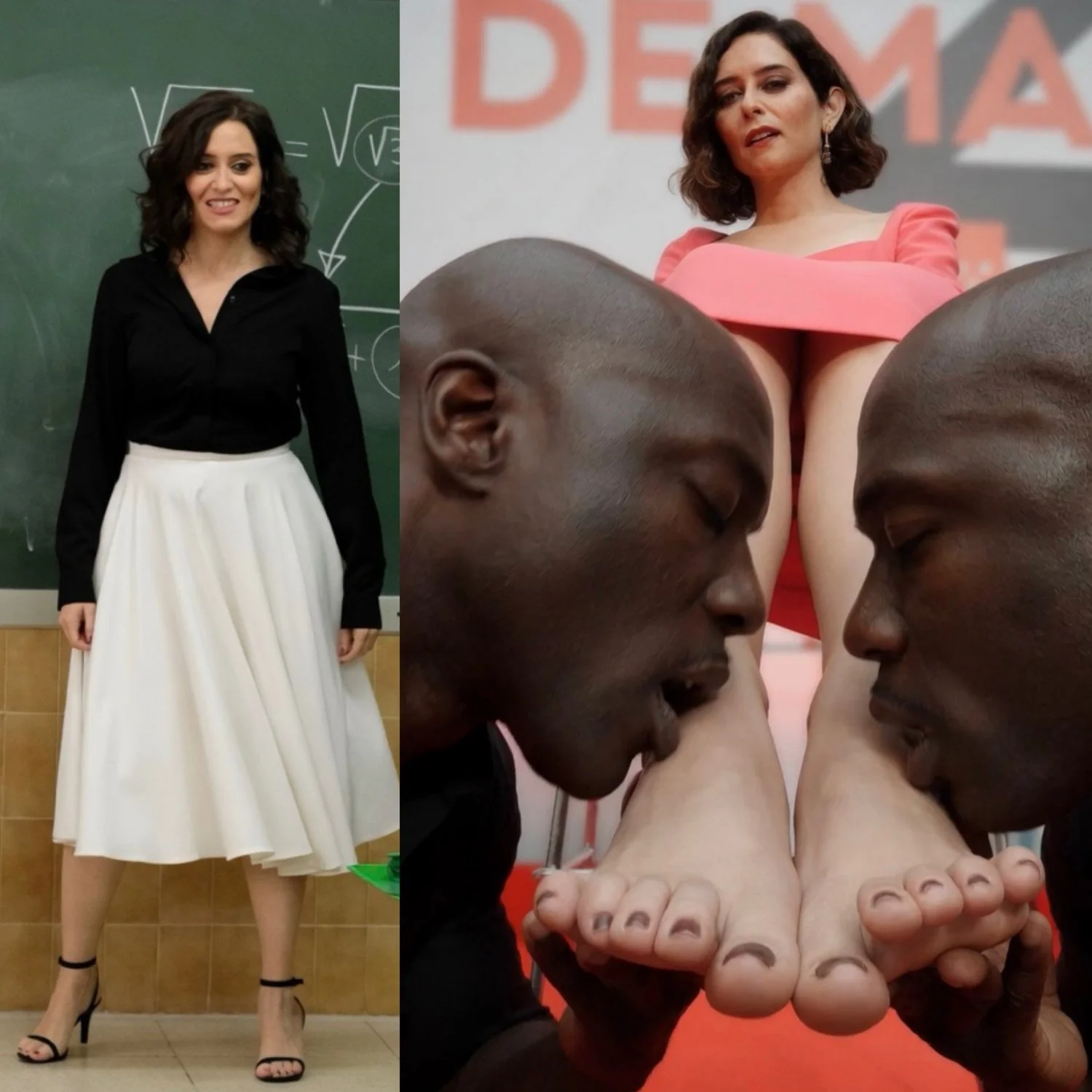 Presi-denta servindo a sociedade com pézinhos - Ayuso da Espanha IA foot worship image 14