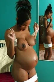 horny pregnant ebony she is so horny main image