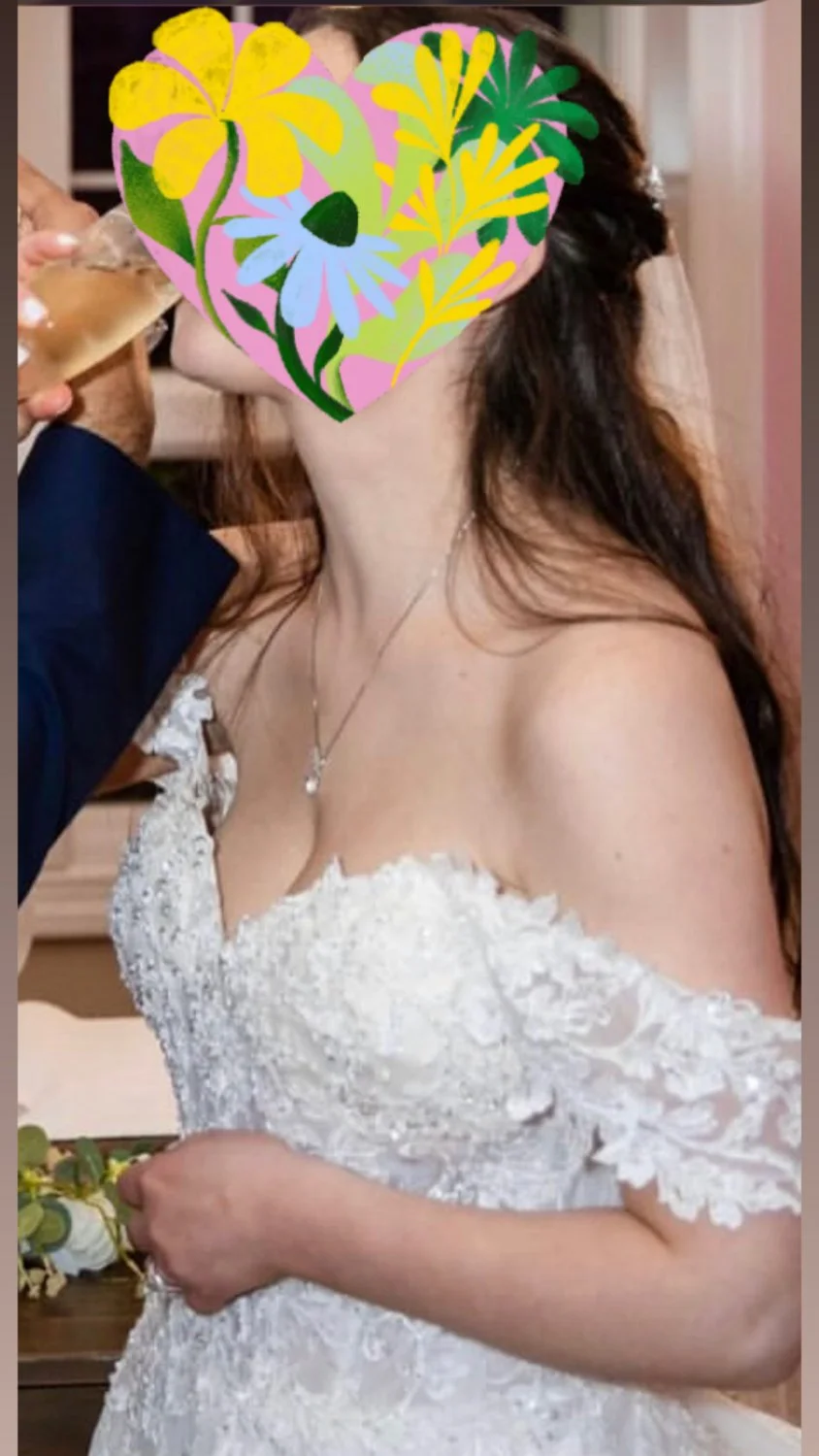 Insanely hot wife hides a killer body under her wedding dress on display image 3