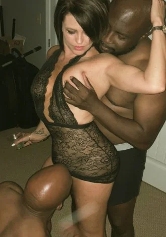 Brunette Hotwife loves big black dicks image 4