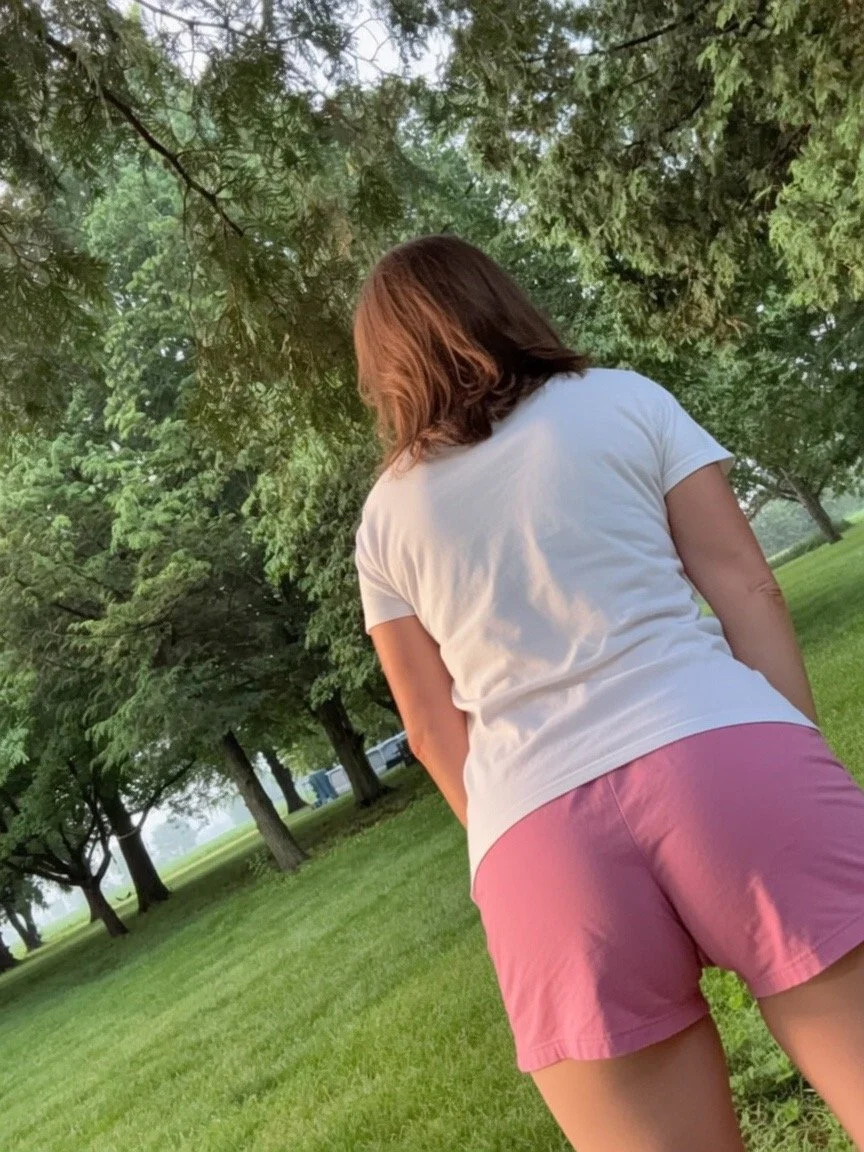 Fit MILF Displays Her Butthole Outdoors image 9