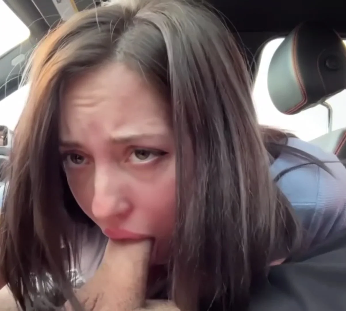 Big tit Teen taking Dick in the Car image 2