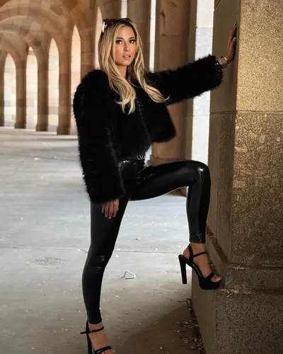 Sexy girl in PVC cover image