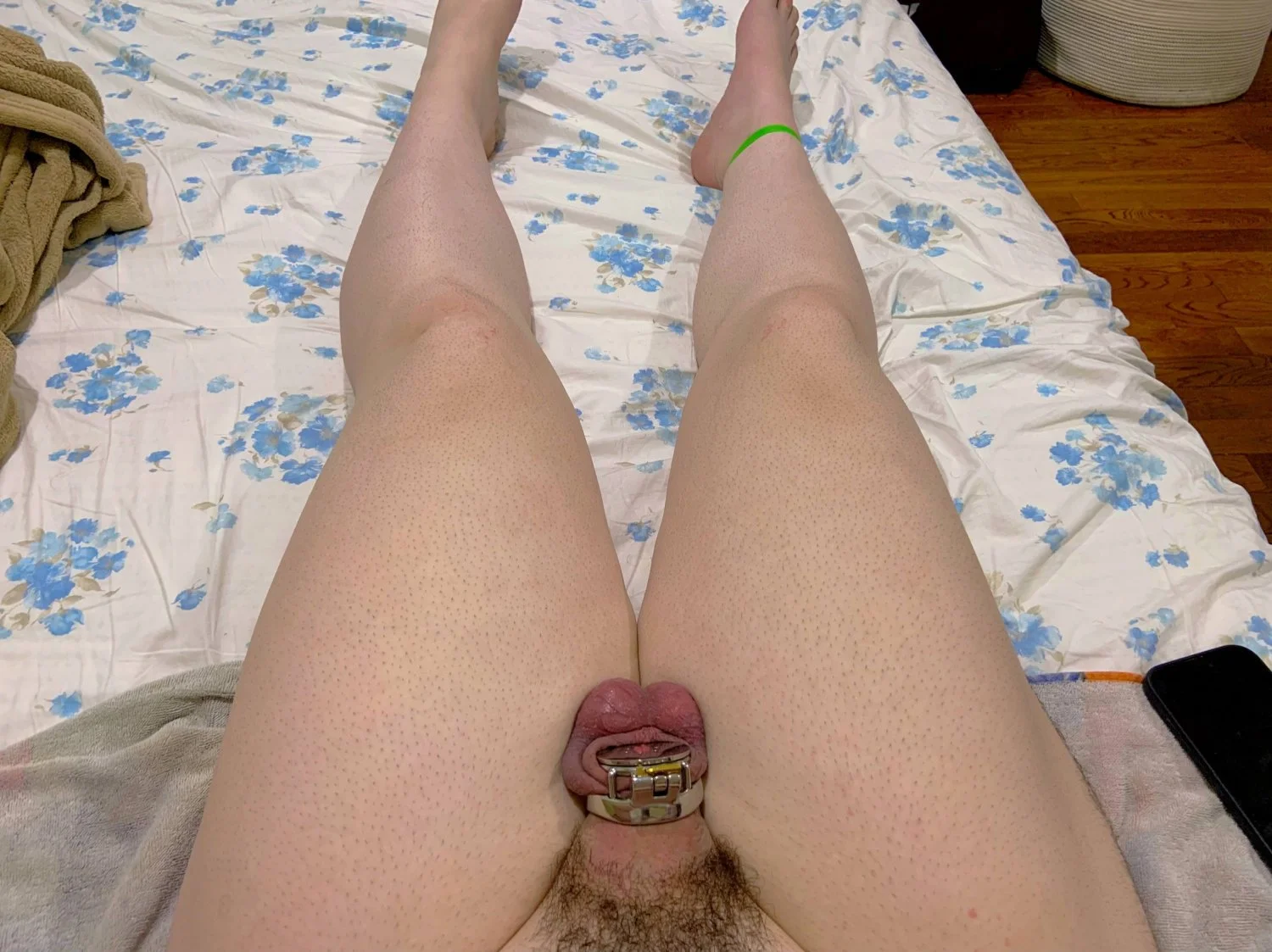 Femboy using a Chastity for the first time image 2