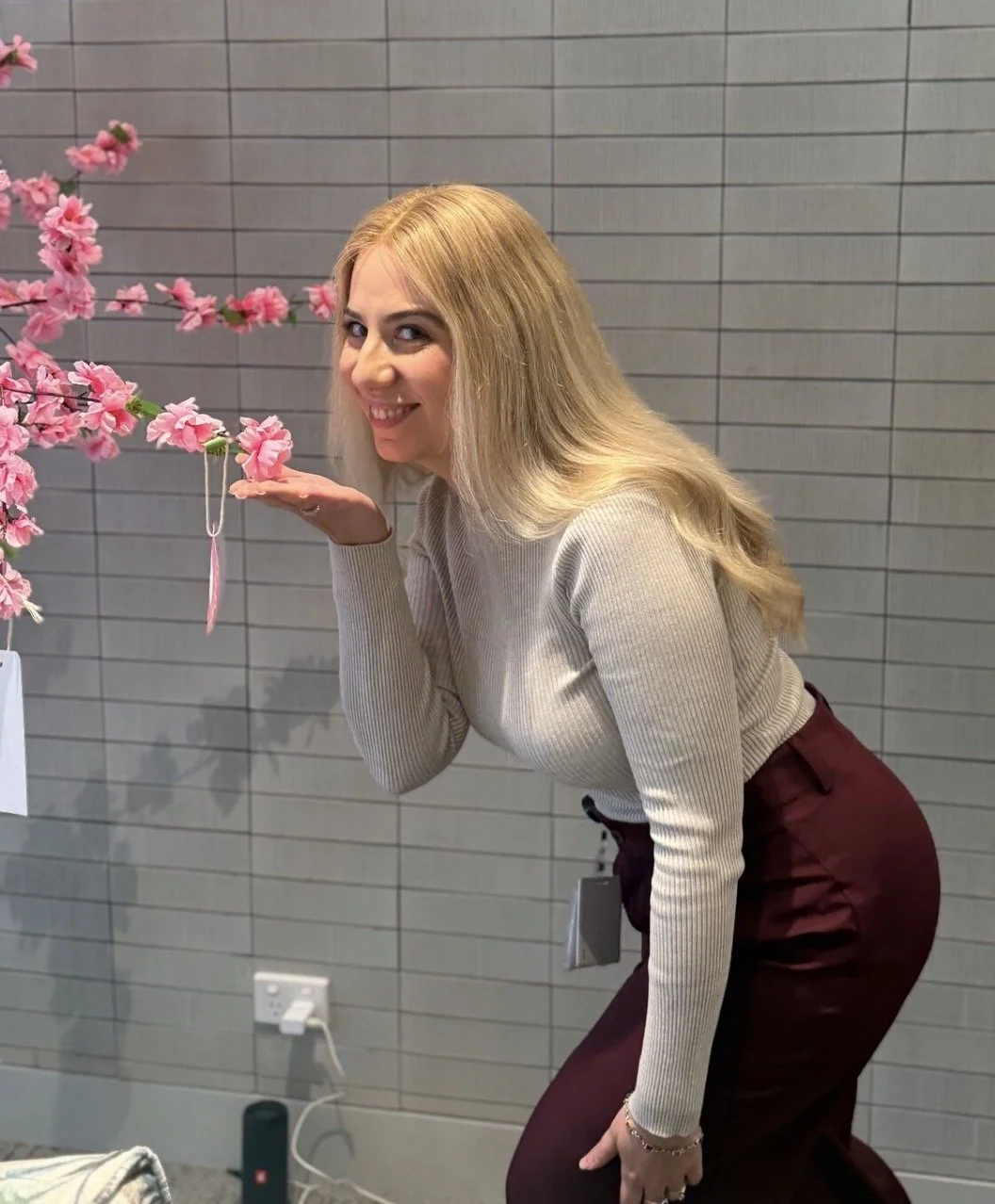 Sexy blonde work colleague amazing ass image 2