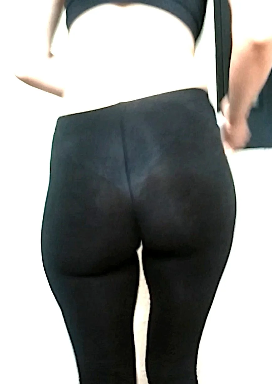 Caught sisters sexy ass see through leggings going up the stairs voyeur vpl image 3