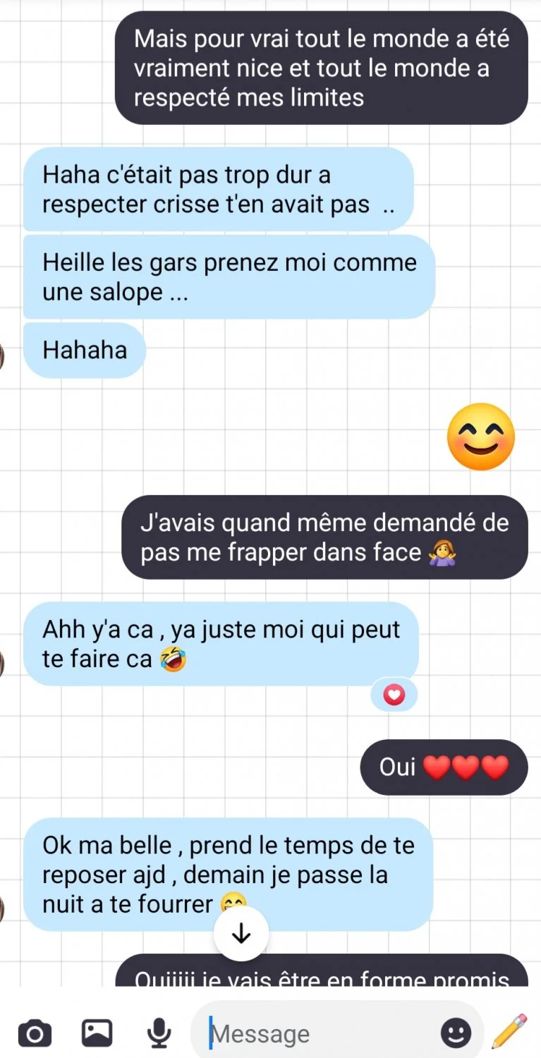 Message , la salope est fière d'elle image 3