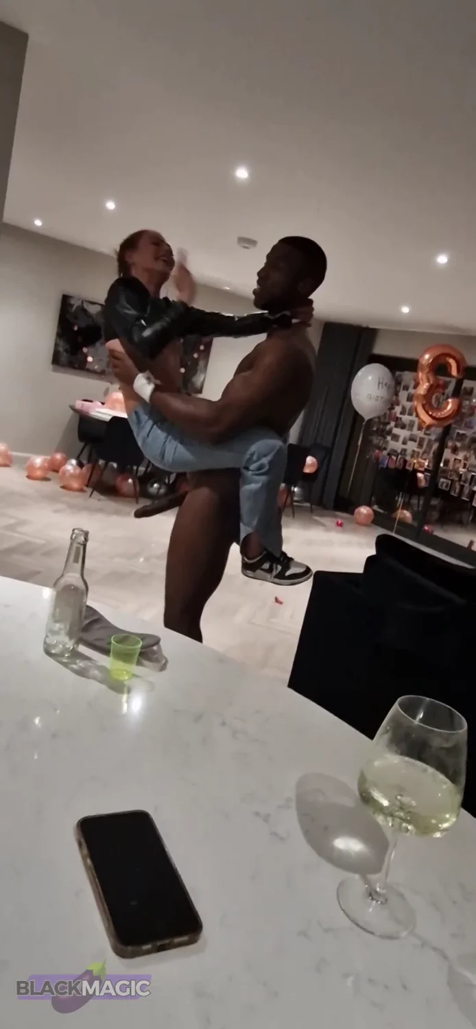 Girl fucked by BBC stripper after birthday party image 8