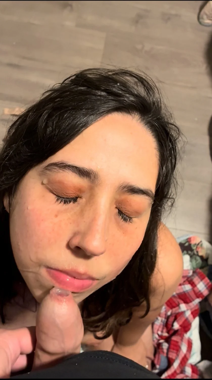 Messy facial for slut wife image 2
