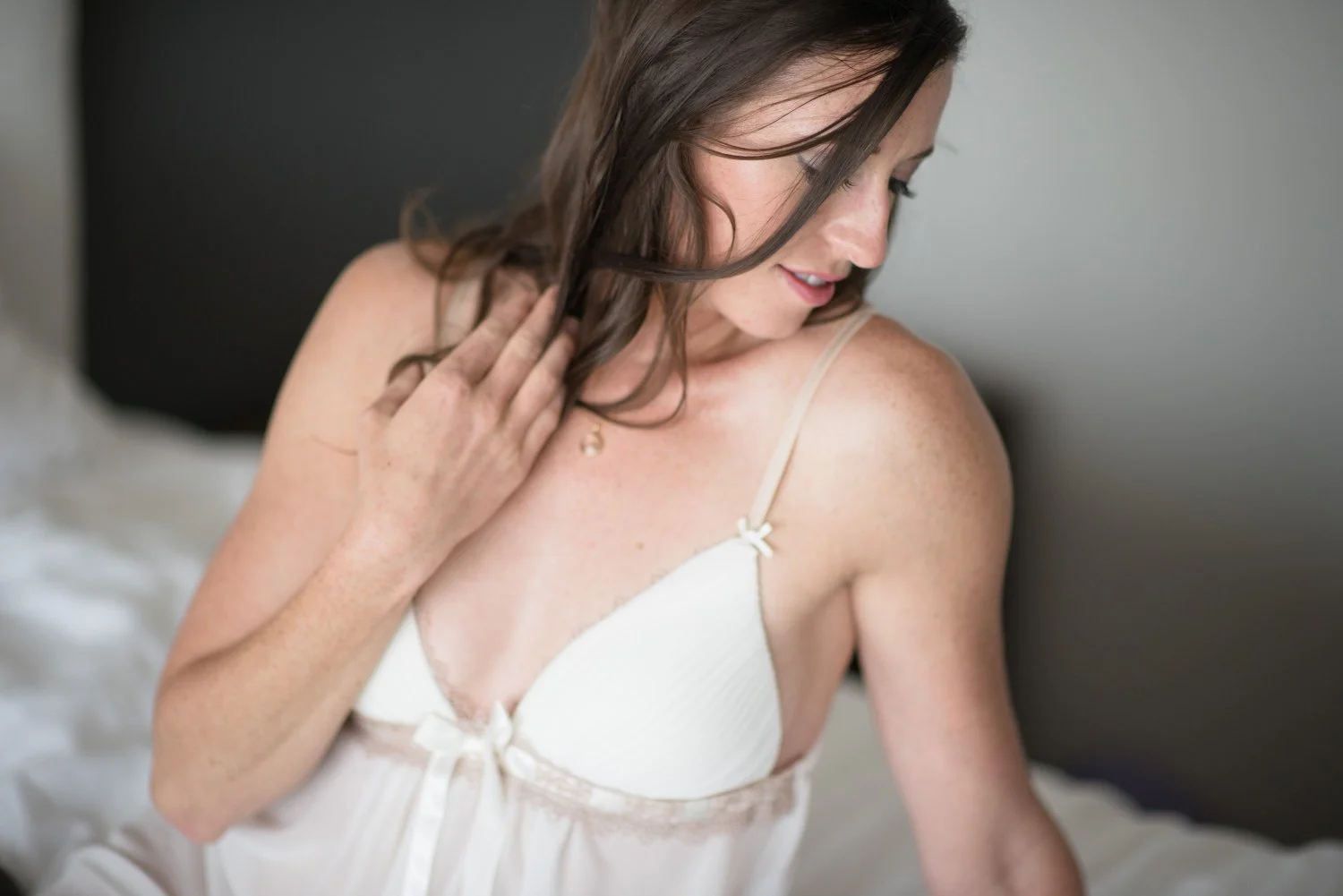 Shy Wife Amanda Works up the Courage to Show Her Tits in Boudoir Shoot Pt.1 image 15