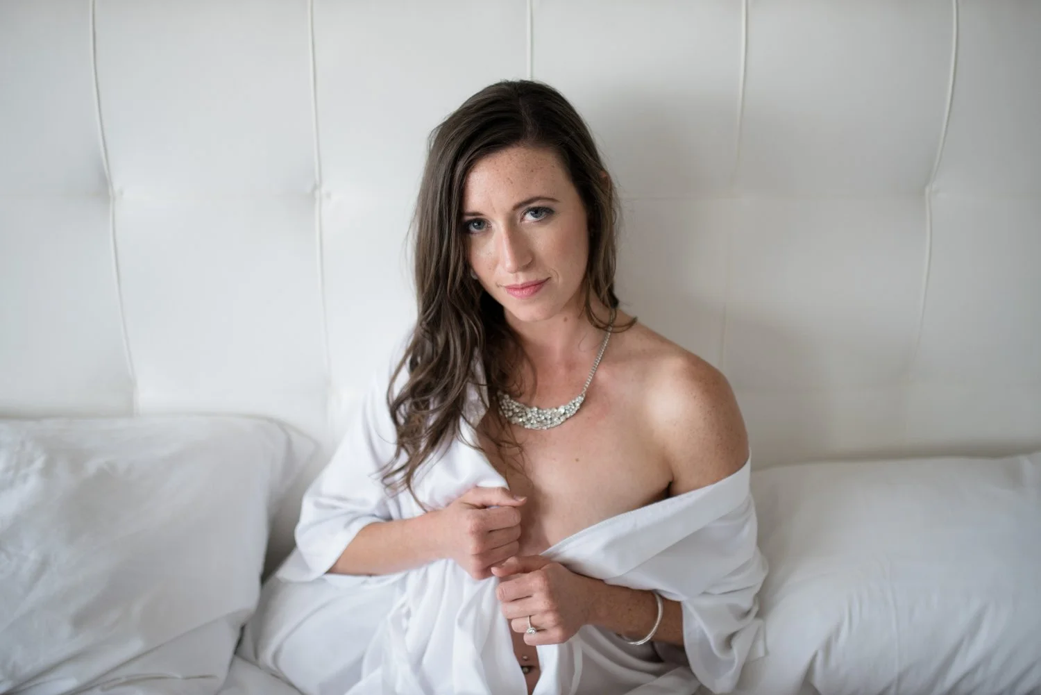Shy Wife Amanda Works up the Courage to Show Her Tits in Boudoir Shoot Pt.1 image 29
