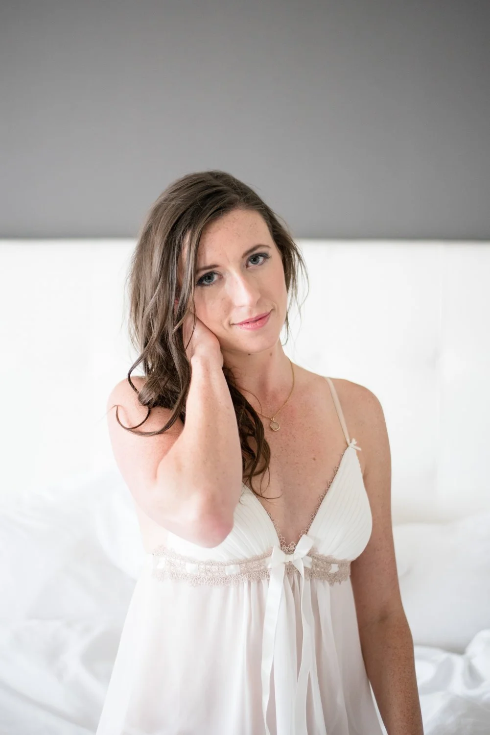 Shy Wife Amanda Works up the Courage to Show Her Tits in Boudoir Shoot Pt.1 image 5