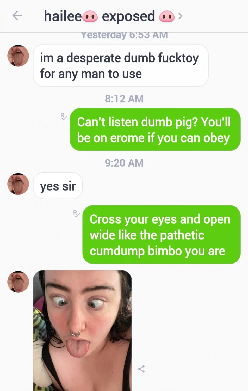 Hailee the idiot pawg bimbo clown loves humiliation and tasks main image